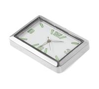 PENIKOKO Luminous Car Clock for Dashboard with High Accuracy Quartz Movement Compact Flat Stick Design for Auto Dash and Air Vent Elegant Silver Analog Clock for Vehicle Interior