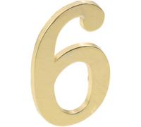 PENIKOKO Magnetic Metal House Numbers outside Mailbox, Solid Gold Number 6 with Strong Magnet, Weather-resistant Door Sign for Home and Hotel Address Identification