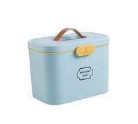 PENIKOKO Medicine Storage Organizer Box with Handle Portable Family Emergency Kit Container Multipurpose Compartmentalized Storage Case for Indoor Outdoor Use Blue