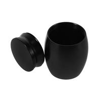 PENIKOKO Mini Aluminum Alloy Urn for Ashes, Engravable Small Keepsake Container 40x30mm Black, Personal Tiny Urn for Human and Pet Ashes, Memorial Funeral Home Use