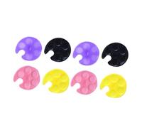 PENIKOKO Mini Nail Art Palettes Ring Manicure Mixer 8pcs Mixed Colors Portable Fingertip Tray for Nail Artists Random Color