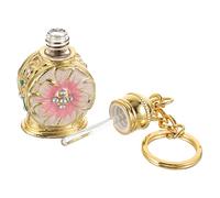 PENIKOKO Mini Refillable Perfume Bottle Retro Vintage Middle Eastern Style Zinc Alloy Fragrance Container with Airtight Seal for Travel and Essential Oils