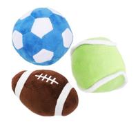 PENIKOKO Mini Sports Balls Soft Plush Dog Ball Toy for Puppies Cat Activity Toy Dog Soft Soccer