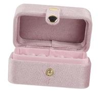 PENIKOKO Mini Velvet Earring and Ring Storage Box Portable Travel Jewelry Organizer for Women Small Jewelry Case Multiple Compartments