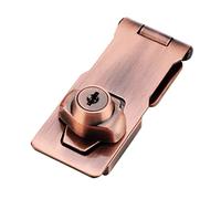 PENIKOKO Multifunctional Red Bronze Hasp Lock for Door Cabinet Security Sturdy Keyless Safety Padlock Suitable for Kitchen Furniture Storage Boxes Windows Tool Cabinets and Pet Cages