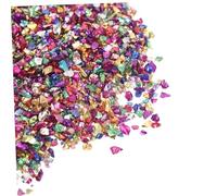 PENIKOKO Nail Art Irregular Crushed Glass Fillers 200g Mixed Color DIY Manicure Charms Epoxy Rhinestones for Nail Pedicure Decoration