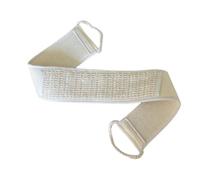 PENIKOKO Natural Exfoliating Bath with Long Back Rub Strip and Loofah Bath Ball Body Exfoliating Towel for Deep Skin Cleaning Comfortable Beige Cotton Linen for Shower Use