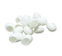 PENIKOKO Natural Silk Facial Cleaning Balls for Skin Care and Makeup Removal 90pcs Reusable Silkworm Exfoliators Easy to Use White Organic Beauty Tools under Eye and Lip