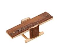 PENIKOKO Natural Wood Seesaw Toy for Hamsters Small Animal Cage Pet Mental Health Pet Molar Toy