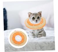 PENIKOKO Pet Cat Collar Orange S Soft Neck Cone Post-surgery Protective Anti-bite Scratch Collar for Wound Healing and Injury Prevention