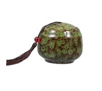 PENIKOKO Pet Memorial Urn Ceramic Keepsake Urn for Dogs Cats Mini Ashes Holder with Tight Seal Elegant Design for Remembrance for Funeral Burial Green Color