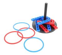 PENIKOKO Plastic Horseshoes Ring Toss Game Set for Outdoor Party Play, Hand-eye Coordination with 1 Bag of Toss Rings, Educational Sports Game