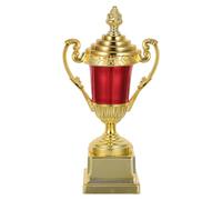 PENIKOKO Plastic Trophy Cup for School Sports Awards - Red Basketball, Soccer, Dance Reading Star Athletic Prize - Lightweight Plastic Sports Contest Winner Trophy