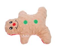 PENIKOKO Plush Gingerbread Man Dog Chew Soft Squeaky Puppy Teething for Small Medium Dogs Holiday Christmas Pet Plaything Stuffed Animal