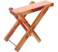 PENIKOKO Portable Adjustable Bamboo Footstool with Anti-skid Pedicure Footboard, Four-level Height for Manicure and Guitar Footrest Use, Lightweight Foldable Footrest for Salon and Home