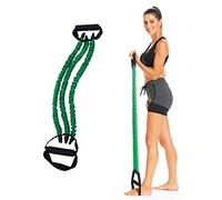 PENIKOKO Portable Adults Chest Expander with Three Springs Dual Purpose Muscle Training Puller for Arms Shoulders and Upper Back Strengthening Lightweight Tpe Resistance Band Green