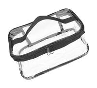 PENIKOKO Portable Clear Cosmetic Bag for Women Travel Toiletry Organizer with Handle for Wedding Day Emergency Makeup Transparent Design for Easy Access