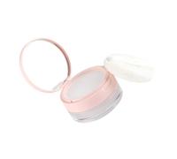 PENIKOKO Portable Loose Powder Holder Mirror and Plant Fiber Puff, 15g Empty Reusable Powder Case for Home Makeup Storage