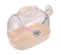 PENIKOKO Portable Transparent Bird Travel Carrier with Detachable Standing Perch Lightweight Small Animal Cage with Food Container Secure Locking Mechanism for Parakeets Cockatiels and