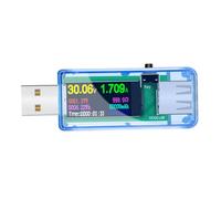 PENIKOKO Power USB Tester with High-definition LCD Display Voltage and Monitoring Energy Capacity and Temperature Indicators USB Tester for Charging Status Detection