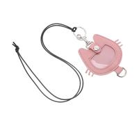 PENIKOKO PU Leather Pet Hair Storage Keychain with Cat Head Design Memorial Keepsake Ornament for Remembering Pets Bag Pendant for Daily Use for Owners