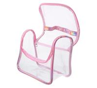 PENIKOKO PVC Transparent Cosmetic Bag Lightweight Handheld Travel Toiletry Organizer with Spacious Interior Minimalist Pink Makeup Storage Pouch for Women The Go
