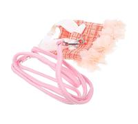 PENIKOKO Rabbit Dress Clothes with Leash Set Small Orange Bunny Walking Harness for Outdoor Use Dwarf and Lop Ear Pet Rabbit