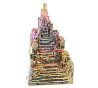 PENIKOKO Rare Irregular Bismuth Crystal Specimen Rainbow Mineral Stone for Home Office Desktop Decoration Handmade Collectible