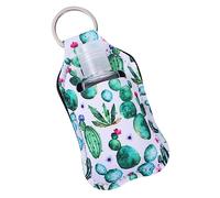 PENIKOKO Refillable Hand Soap Bottles 30ml Capacity, Portable Empty Bottles Cactus Print Covers, 6pcs Set for Travel and Daily Use