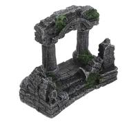 PENIKOKO Resin Roman Column Aquarium Decoration Double Pillar Fish Tank Ornament for Turtle and Fish Tanks Intricate Ancient Ruins Design for Small to Large Aquatic Landscapes