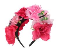 PENIKOKO Retro Headband Butterfly Flower Crown Mexican Style for Women Day Dead Halloween Party Cosplay Decorative