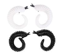PENIKOKO Sheep Horns Hair Clips Set of 2 Black and White Artificial Sheep Horns Halloween Cosplay Headwear Unique Hair Accessories for Costume Parties
