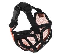 PENIKOKO Short Snout Dog Muzzle Breathable Mesh Anti-bite Mask for Medium Dogs Adjustable Orange s Pet Mouth Cover for Outdoor Anti-bark French Bulldog