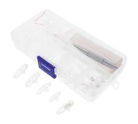 PENIKOKO Silicone Eyeglass Nose Pads Repair Kit, Pressure-reducing Air Chamber Soft Replacement Pads for Glasses Frames, 25 Pairs with Screws, Screwdriver, Tweezers, Cleaning Cloth -