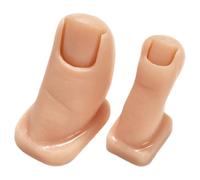 PENIKOKO Silicone Fake Toes for Nail Art Practice 2pcs Realistic Toe Training Models for Acrylic Nail Design Flexible Mannequin Suitable for Professional and Home Use