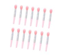 PENIKOKO Silicone Lip Brush with Comfortable Handles Smooth Glide Makeup Applicators for Lipstick and Eyeshadow Portable Mini Transparent Red and Pink Cosmetic Tools for Women