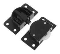 PENIKOKO Sliding Door Pulley Roller Wheel Set Black Plastic 338 Sliding Door Roller for Wardrobe Track for Closet Replacement