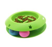 PENIKOKO Slow Feed Pet Bowl Interactive Sound Ball Design Non-slip Feeding Bowl for Cats Kittens Promotes Healthy Eating Habits Random Color Lightweight Travel-friendly