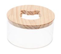 PENIKOKO Small Animal Sand Bath Box Transparent Acrylic Hamster Shower Container for Chinchilla Mouse Pet Bathing Easy Clean Safe Play Home Use