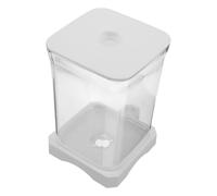 PENIKOKO Small Desk Fish Aquarium Plastic Betta Tank with Top Feeding Hole Clear Mini Office Aquarium for Goldfish Shrimp Jellyfish Eco-friendly Desktop Ornament