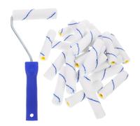 PENIKOKO Small Portable Paint Roller Covers with Frame Blue Star Kit Including Four Sleeves and One Handle Roller Supplies for Wall and House Painting Tasks
