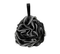 PENIKOKO Soft Large Bath Ball Mesh Nets Shower Scrubber for Exfoliating and Cleaning Skin Comfortable Body Bath Sponge for Men and Women Black Loofah with Short Hanging Rope