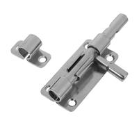 PENIKOKO Stainless Steel Slide Bolt Lock 4-Inch Surface Mounted Barrel Latch for Internal Doors, Security Door Latch Suitable for Bathroom, Gate, and Shed Use