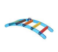 PENIKOKO Sturdy Parrot Climbing Ladder Acrylic Bird Toy Stand for Cockatiel Talking Parrot Birding Encourage Balance Coordination