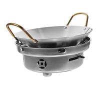 PENIKOKO Sturdy Stainless Steel Hot Pot with Portable Alcohol Stove Wear Resistant Deep Pan Energy Saving Rapid Heating Household Kitchenware for Home Restaurant and Outdoor Use