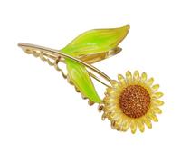 PENIKOKO Sunflower Floral Hair Claw Clip Strong Hold Alloy Metal Hair Accessory Lightweight Design for Women Summer Festivals Everyday Use