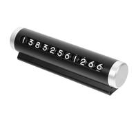 PENIKOKO Temporary Parking Card Aluminum Alloy Car Parking Black Metal Dashboard Phone Display for Vehicle Stop and Move