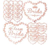 PENIKOKO Temporary Tattoos and Paper Stickers Easy to Apply and Remove 40pcs Wedding Bride Bridesmaid Bridal Shower Party and Wedding Celebration