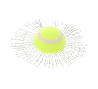 PENIKOKO Tennis Ball Car Sticker Cute Sports Window Decal Prank Broken Glass Effect Self Adhesive Car Accessory Easy Non Damaging Installation