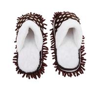 PENIKOKO Thickened Sole Base Board Cleaner Slippers for Women Washable Detachable Cleaning Mop Shoes with Plush Interior Cozy Winter Floor Dusting Footwear Compatible with Hardwood and Tile